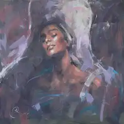 波兰女画家雷娜塔的大笔触油画,洒脱
