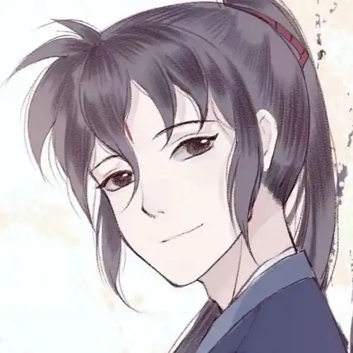 唯美古风男生头像人散后一钩淡月天如水

