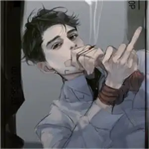 动漫抽烟男生头像,抽支烟让我好好冷静一下
