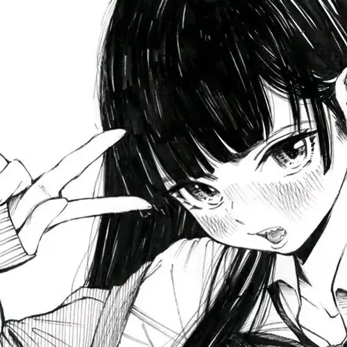 路还长温柔的事一定会发生黑白动漫女生头像漫画头像
