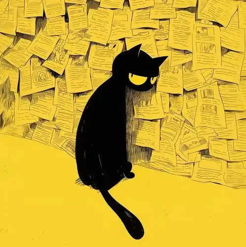可爱的小黑猫卡通头像分享
