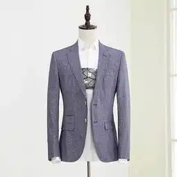 正品海澜亚麻休闲西服修身单西男士外套韩版男士西服批发
