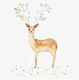 小清新鹿png图片素材免费下载png格式熊猫办公

