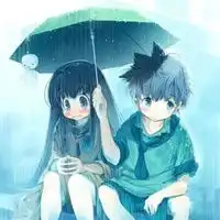 qq头像雨中打伞男动漫
