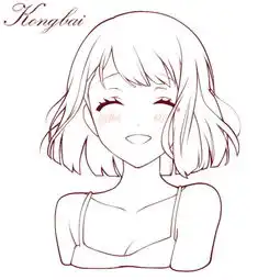 手绘插画线稿手稿黑白素材
