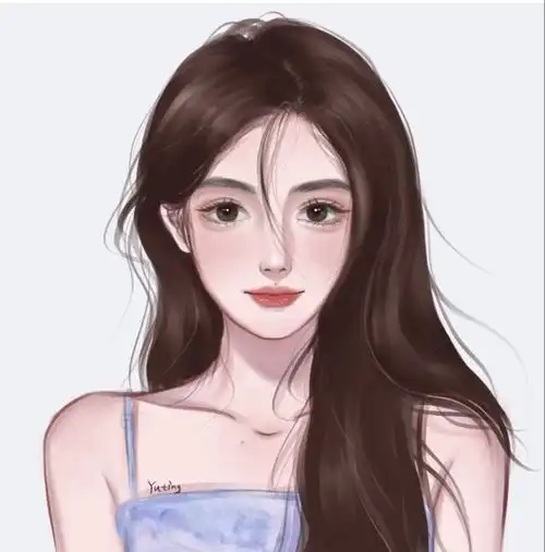 超美超有气质的手绘女生头像
