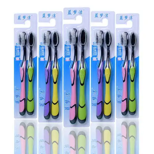 白色月亮牙刷细毛成人牙刷软毛情侣款家庭装牙刷
