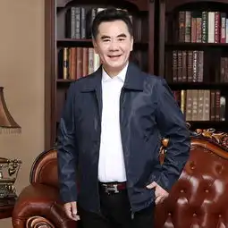 汤河之家2019春装中年男士夹克春秋休闲翻领爸爸装中老年茄克衫薄款4050外套图片大全邮乐官方网站
