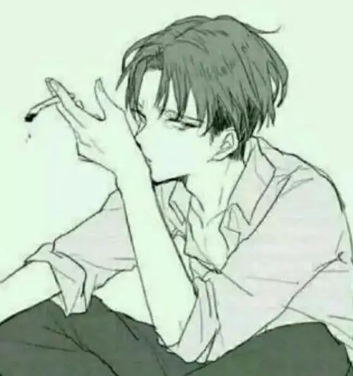 有没有动漫男生抽烟头像
