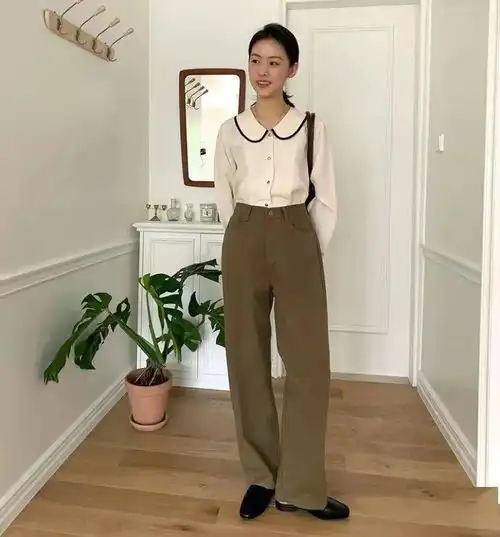 衬衫半裙衬衫烟管裤,今秋王炸组合,美到不像话
