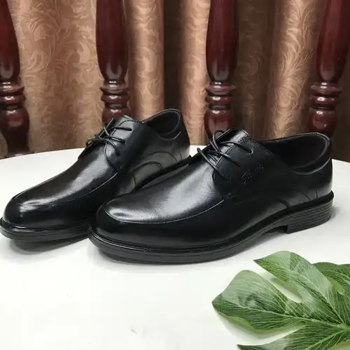 小童马男鞋正装皮鞋2019新款黑色商务鞋上班职业工作鞋真皮牛皮c
