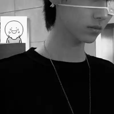 黑白男头像高冷真人孤独男生黑白丧系头像
