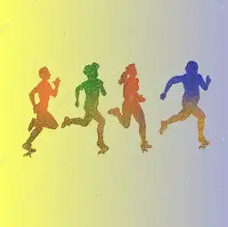 彩色喷绘奔跑人物运动广告海报背景图片免费下载广告背景psd千库网图片编号4614857
