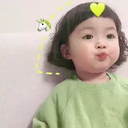 可爱萌娃小孩头像苍苍人间坠落星河
