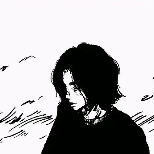 ins黑白动漫头像
