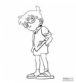 动漫人物简笔画大全柯蓝简笔画画法
