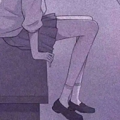 部位女头腿部动漫穿裙子下半身部位女头
