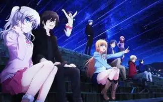 动漫图三个男生和三个女生看星空的背景图有木有啊啊
