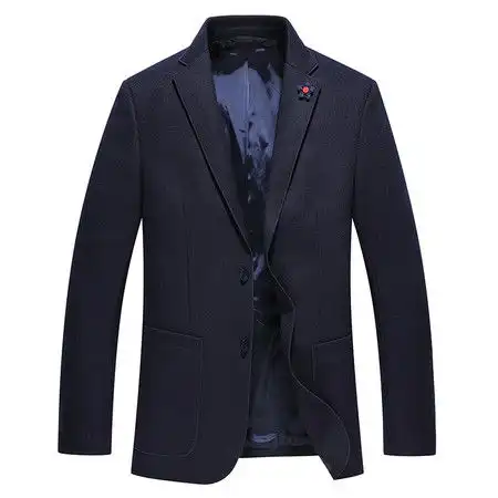 汤河之家商场质量西服新品男士羊毛休闲西装修身呢子单西外套
