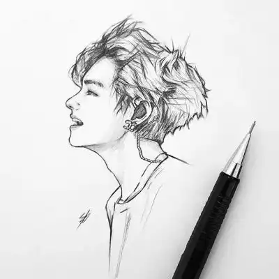 超酷手绘男头,送给喜欢素描速写爱好者了
