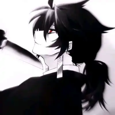 网络男神黑白动漫男头
