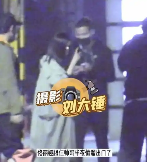 佟丽娅深夜与三位男士散步
