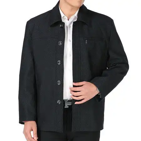 洋湖轩榭2020爸爸秋装外套装男50岁60中老年上衣a
