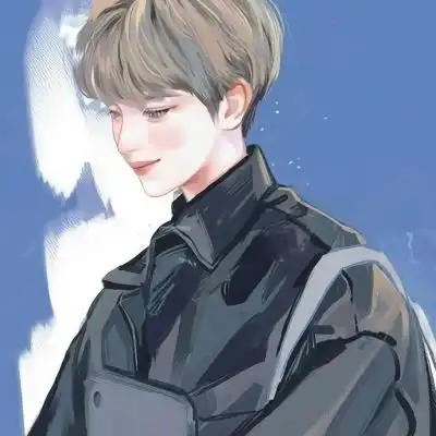 高冷手绘男生头像
