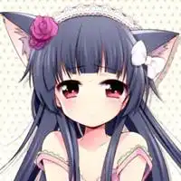 二次元猫耳萌妹子头像甜美可爱猫耳女神微信头像
