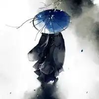 qq头像雨中打伞男动漫
