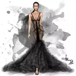 100张史上最美婚纱礼服手绘时装画
