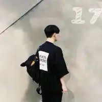 qq头像男生背影带数字17的头像
