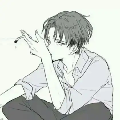 冷酷卡通男生微信头像,愿所有的离开都是一场梦而已
