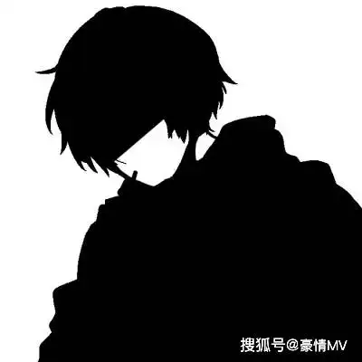 二次元男生黑影头像2021漫画男头高冷不露脸