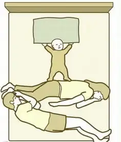 孩子更爱爸爸还是妈妈看一家三口的睡姿就知道了
