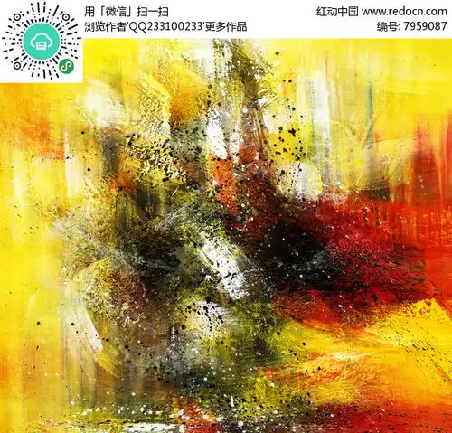 现代风格装饰画暖色调抽象油画高清图片下载红动网
