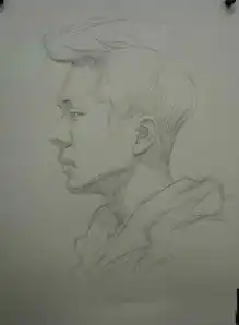白墙课堂二分之一侧面素描头像步骤解析
