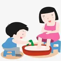 泡脚可爱图片卡通足疗泡脚的可爱图片
