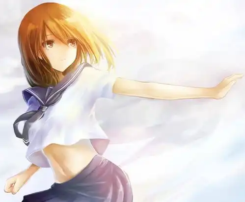 二次元动漫美图有点小清新,还有点小文艺的动感女生
