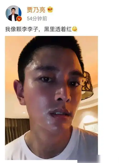 36岁贾乃亮晒近照,满头大汗黑到认不出男神秒变糙汉
