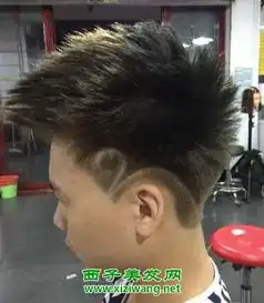 男生刻纹发型造型图片绝对另类个性
