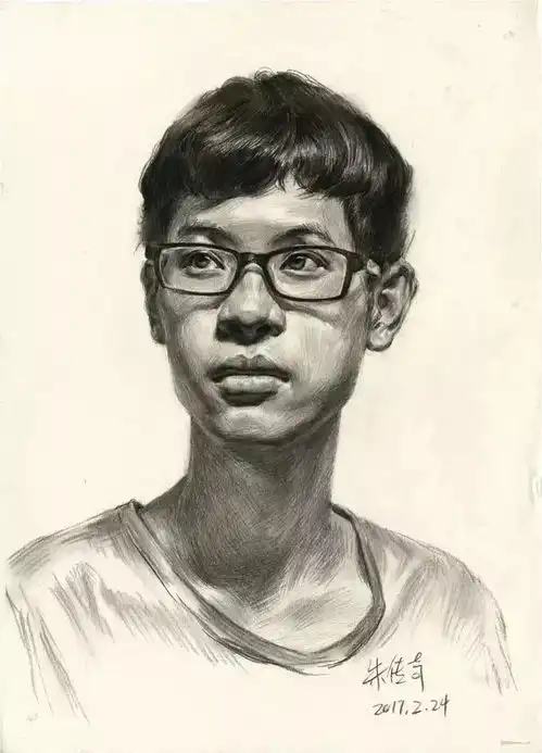 朱传奇教你如何塑造五官饱满节奏感强的男青年头像全程讲解版本

