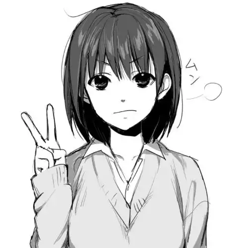 素描黑白漫画头像
