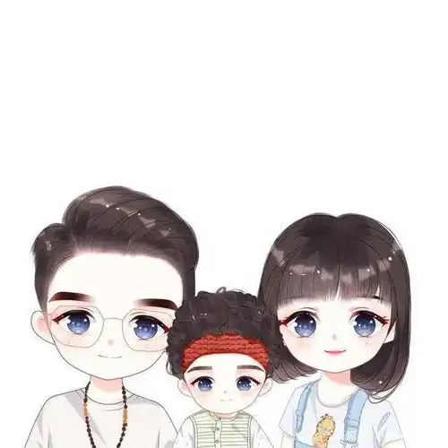 朋友圈头像,幸福一家三口头像,简单却很温暖
