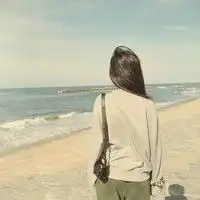 图片头像女生气质背影海边微信头像图片大全
