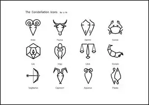 极简风十二星座图标
