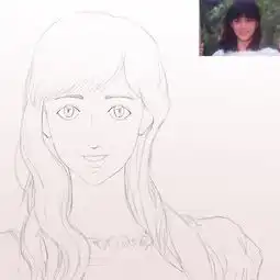 王祖贤漫画形象板绘练习
