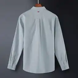 汤河之家2019秋冬男装长袖牛津纺衬衫男士修身纯棉刺绣男式衬衣男新款c
