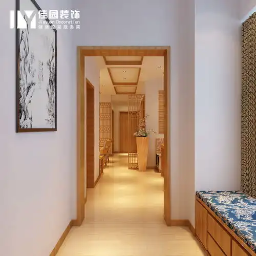 130㎡日式三居装修案例效果图
