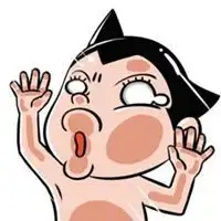 阿童木头像害羞黑白微信头像图片大全
